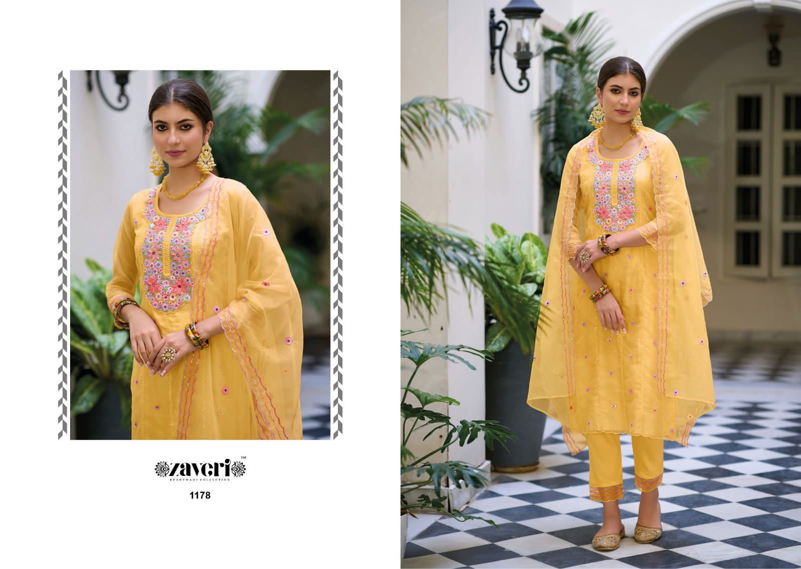 Eliza Zaveri Organza Readymade Suits Catalog